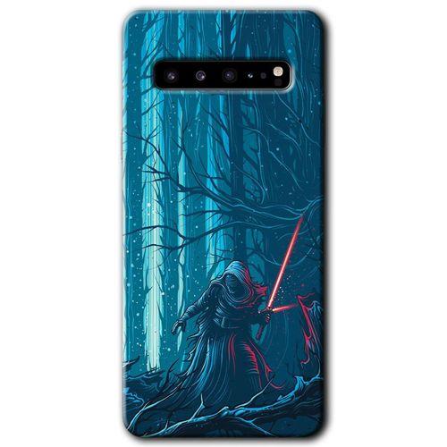 MRCİLETİSİM MRCİLETİSİM Samsung Galaxy S10 Plus Kılıf HD Desen Baskılı Arka Kapak + Temperli Cam - Jedi