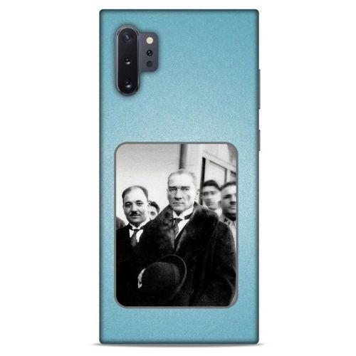 Samsung Galaxy Note 10 Plus Kılıf Atatürk (34) Slim Armor Kılıf Açık Mavi