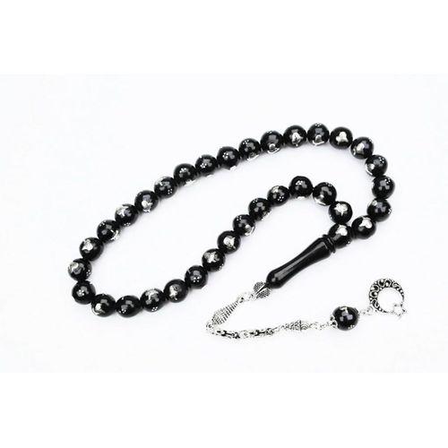 Oltu Sıkması Tuğra İşlemeli Tespih