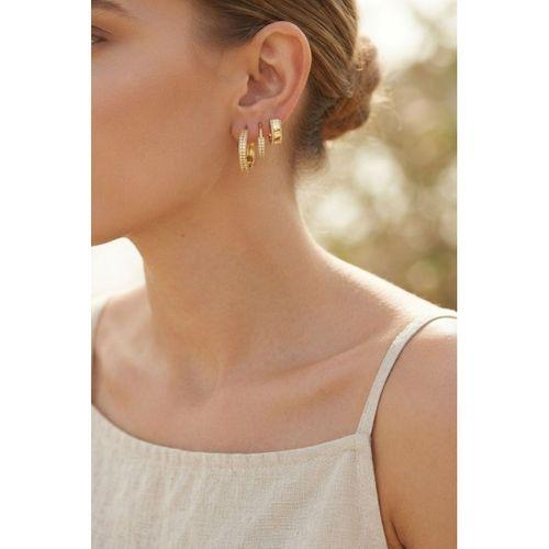 3 lü Set Gold Renk Halka Model Küpe