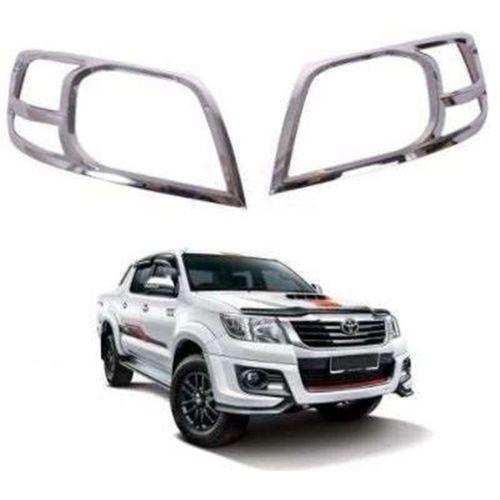 Toyota Hilux Uyumlu 2012 2015 Ön Far Kaplama ABS Krom Parça