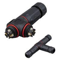 PowerMaster PM-24596 4 Pin Telli 3'lü Tip IP68 Su Geçirmez RJ45 Konnektör