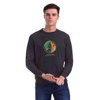 Arrow Baskılı Füme Antrasit Erkek Sweatshirt