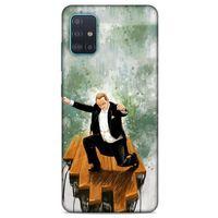 Samsung Galaxy A51 Kılıf Atatürk (42) Rugged Armor Kılıf Yeşil Tasarım