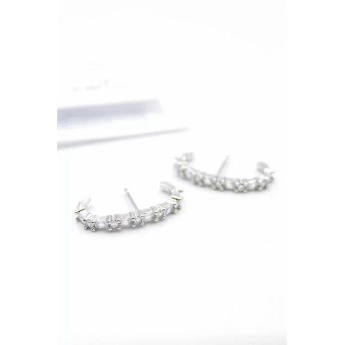 Taşlı Küpe - Gümüş