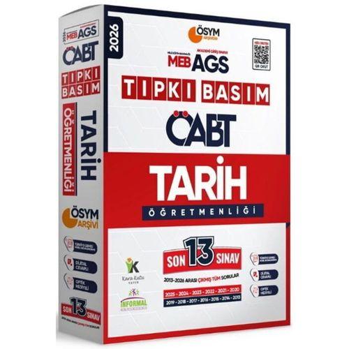 2026 MEB AGS ÖABT Tarih Öğretmenliği ÖSYM Tıpkı Basım 13 lü Deneme Paketi İnformal Yayınları
