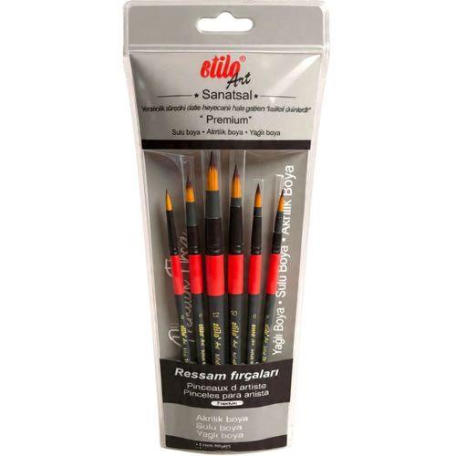 STİLO ART (SET 3) YUVARLAK UÇ FIRÇA SETİ ( 6 'lı )