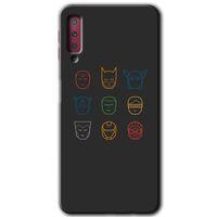 Potkal Hediye Fabrikası Samsung Galaxy A7 2018 Kılıf HD Desen Baskılı Arka Kapak - Avengers Minimalism