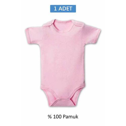 Pembe Yarım Kol Body Zıbın 7-12 YAŞ Çocuklar İçin (1 ADET) Alttan Çıtçıtlı Özel Gereksinimli