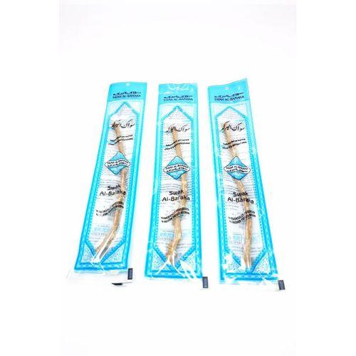 3 Adet Taze Doğal Diş Fırçası Misvak Vakumlu Paket 15 cm Orta Boy