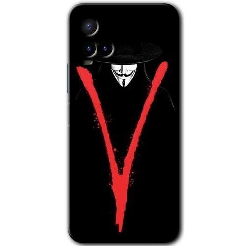 Potkal Hediye Fabrikası Vivo Y21 Kılıf HD Desen Baskılı Arka Kapak - V for