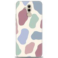 Huawei Mate 20 Lite Kılıf HD Baskılı Kılıf - Renkli Benek + Tam Ekran Koruyucu