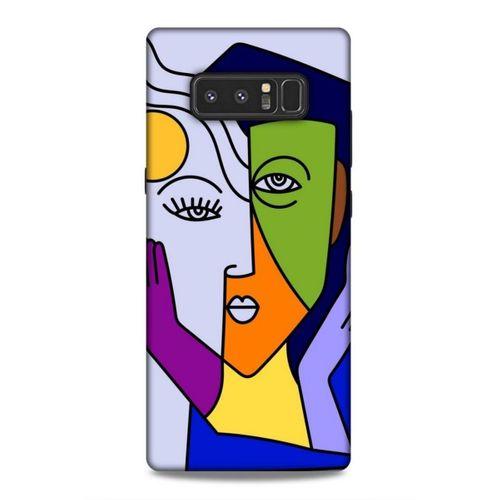 Samsung Galaxy Note 8 Uyumlu Kılıf Face'X 39 Liquid Crystal Kılıf İki Yüzlü