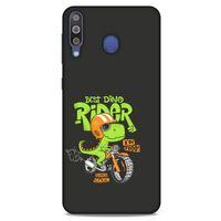 Animax Bisikletli Dinozor Samsung Galaxy M30 Kılıf Desenli Silikon