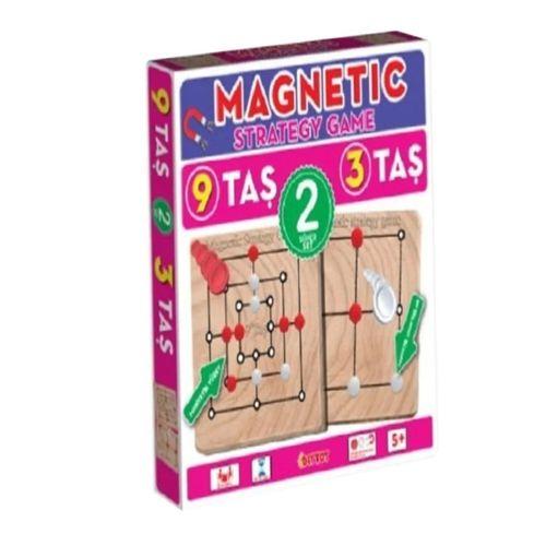 Çocuk 1531549 Manyetik Strateji Oyunları 9 Taş+3 Taş -Dıytoy