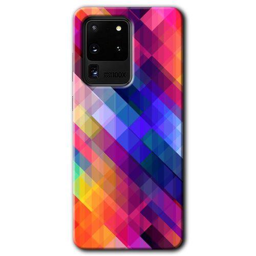 Galaxy S20 Ultra Kılıf HD Desen Baskılı Arka Kapak - Multi Oblique