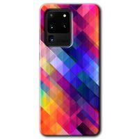 Galaxy S20 Ultra Kılıf HD Desen Baskılı Arka Kapak - Multi Oblique