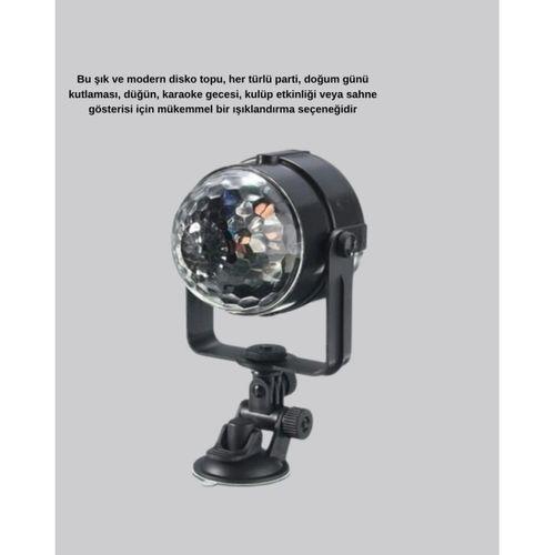 Ritme Duyarlı Led Disko Topu – Renkli Işık Gösterili Parti Lambası