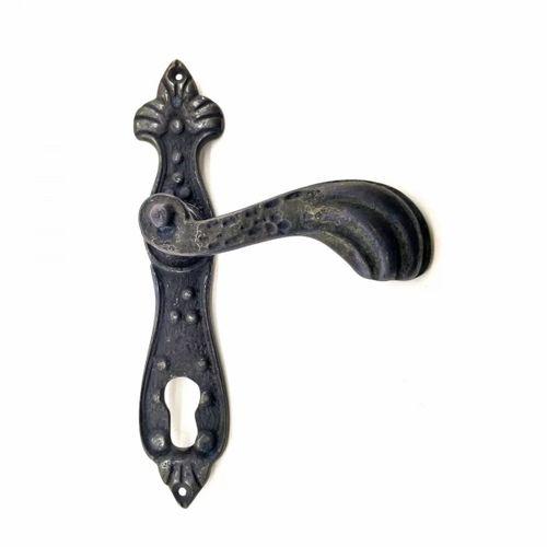 Antika Tarz Dekoratif Pirinç Mevlana Banyo Kapı Kolu - 228x48 Mm, Oksit