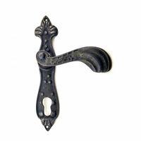 Antika Tarz Dekoratif Pirinç Mevlana Banyo Kapı Kolu - 228x48 Mm, Oksit