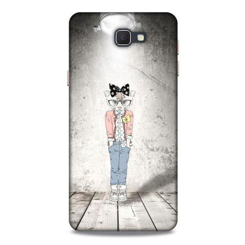 Samsung Galaxy J7 Prime Kılıf FunnyMaX (39) Liquid Crystal Kılıf Açık Gri Kedl