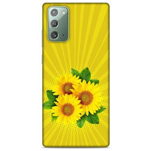 Lopard Samsung Galaxy Note 20 Uyumlu Kılıf Bahar (16) Kalın Kılıf Ayçiçek