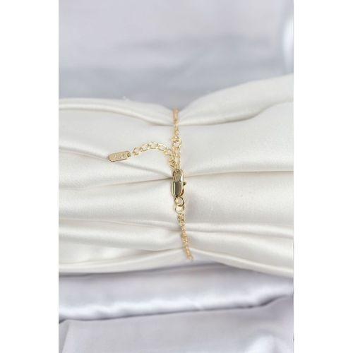 CM 14K Gold Renk Ezme Burgu Zincir Model Kadın Bileklik