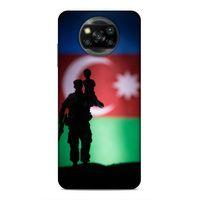 Xiaomi Redmi Poco X3 Uyumlu Kılıf Azarbaijan (14) Lansman Kılıf Asker Bayrak