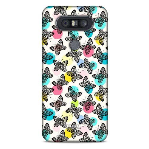 LG K41S - K51S Kılıf Kelebek Etkisi (36) Glitter Kılıf Sarı Pembe