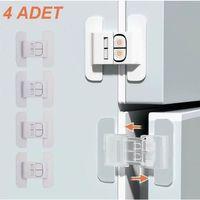 4 Adet Buzdolabı Çekmece Ve Dolap Kapağı Çocuk Kilidi