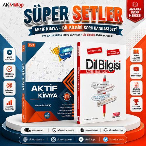 Aktif Öğrenme TYT Kimya 0 dan Başlayanlara ve AKM Dil Bilgisi Soru Bankası Seti 2 Kitap