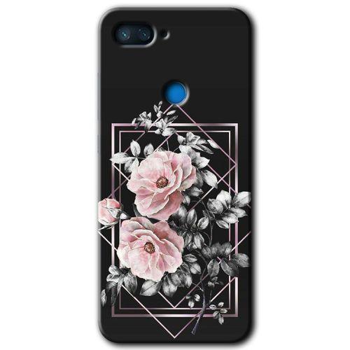 Potkal Hediye Fabrikası Xiaomi Mi 8 Lite Kılıf HD Desen Baskılı Arka Kapak - Retro Çiçek 1