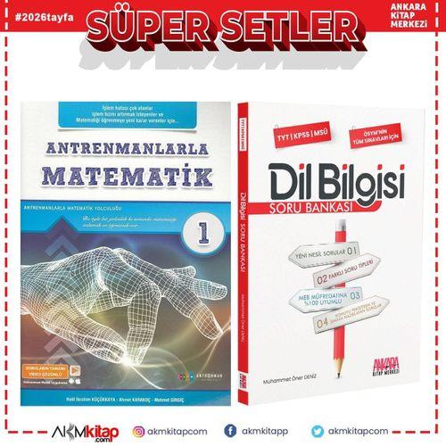 Antrenmanlarla Matematik 1 ve AKM Dil Bilgisi Soru Bankası Seti 2 Kitap