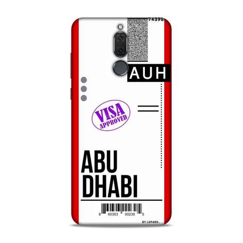Huawei Nova 2i Kılıf Uçak Bileti Abu Dhabi Arka Kapak Koruma Desenli Full Koruyucu