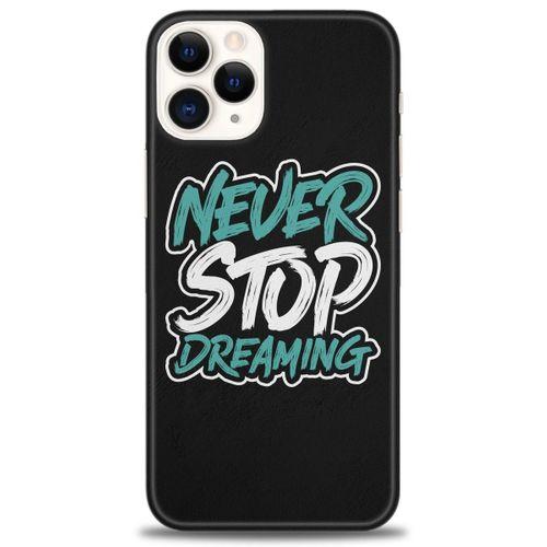 iPhone 12 Pro Max Kılıf HD Baskılı Kılıf - Never Stop Dreaming + Tam Ekran Koruyucu