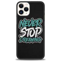 iPhone 12 Pro Max Kılıf HD Baskılı Kılıf - Never Stop Dreaming + Tam Ekran Koruyucu
