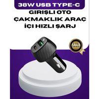 38w Çift Çıkışlı Araç Şarj Cihazı – Type-c Ve Usb Pd Destekli