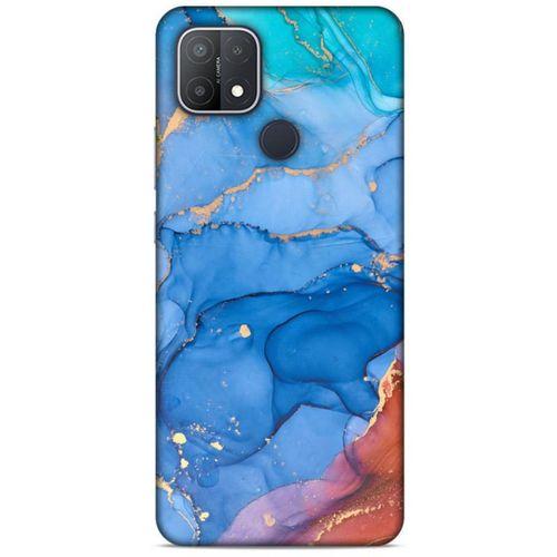 Oppo A15s Uyumlu Kılıf Mavi Delisi (10) Full Koruma Kılıfı Mermer