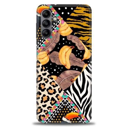 Samsung Galaxy A04S Kılıf HD Baskılı Kılıf - Muz Papağan + Tam Ekran Koruyucu