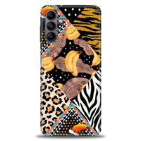 Samsung Galaxy A04S Kılıf HD Baskılı Kılıf - Muz Papağan + Tam Ekran Koruyucu