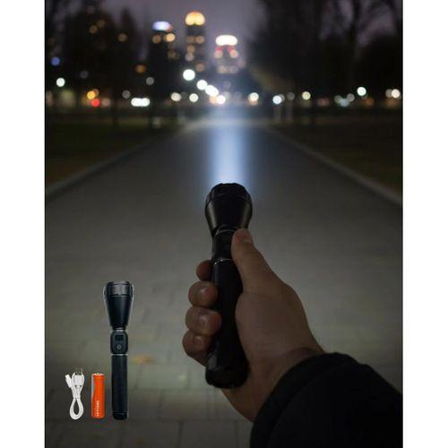 Yüksek Lümenli Şarjlı El Feneri 9000mah Güçlü Işık Ve Taşıma Çantalı Set