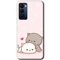 Tecno Camon 18P Kılıf HD Desen Baskılı Arka Kapak - Kedi Aşkı