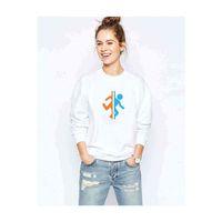 Silhouette Portal Baskılı Beyaz Kadın Sweatshirt