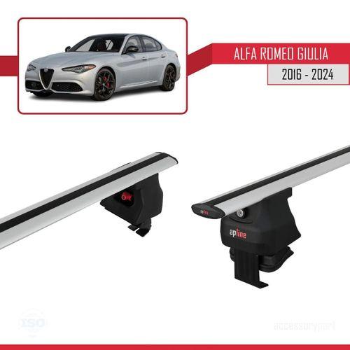 Alfa Romeo Giulia 2016 ve Sonrası ile uyumlu ACE-4 Ara Atkı Tavan Barı GRİ