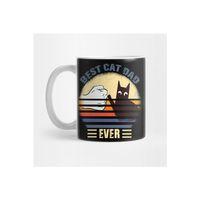 Best Cat Dad Ever Funny Cat Dad Father Vintage Gift Kupa