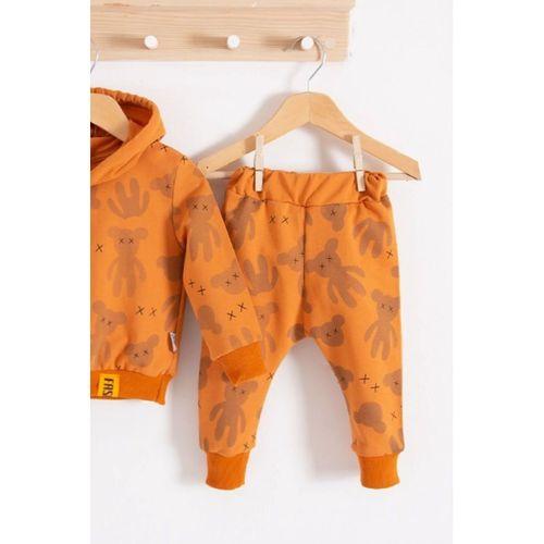 Cool Bear Kapüşonlu % 100 Pamuk Erkek Bebek Takımı