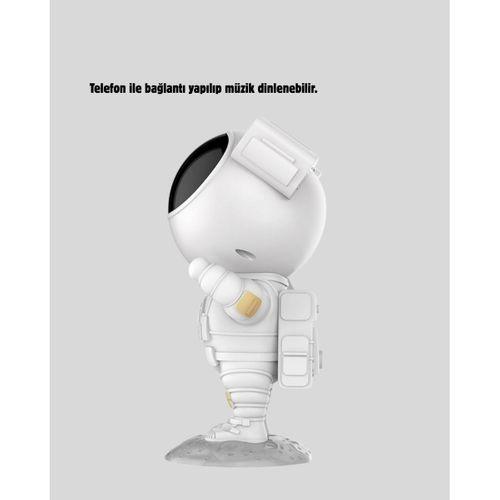Astronot Projeksiyon Lambası Bluetooth Müzikli Ve Uzaktan Kumandalı