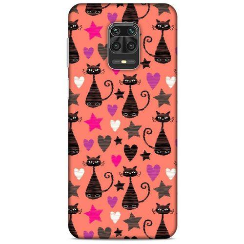 Lopard Xiaomi Redmi Note 9 Pro Uyumlu Kılıf Kediler (10) Full Koruma Kılıfı Kalpli Kedi