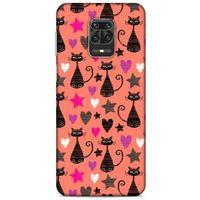 Lopard Xiaomi Redmi Note 9 Pro Uyumlu Kılıf Kediler (10) Full Koruma Kılıfı Kalpli Kedi