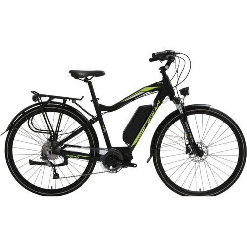 Bisan E-City 1x9 Vites Elektrikli Şehir Bisikleti Siyah-Yeşil 48 cm
